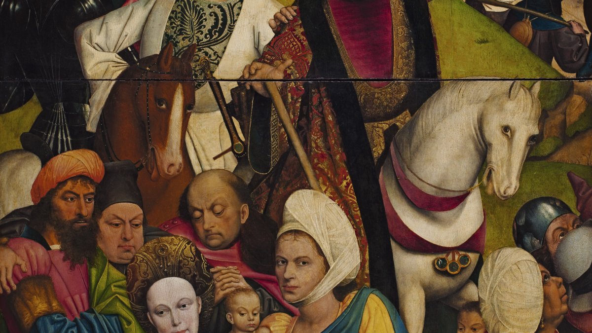 Saint Veronica and a group of Knights - Baegert, Derick. Museo